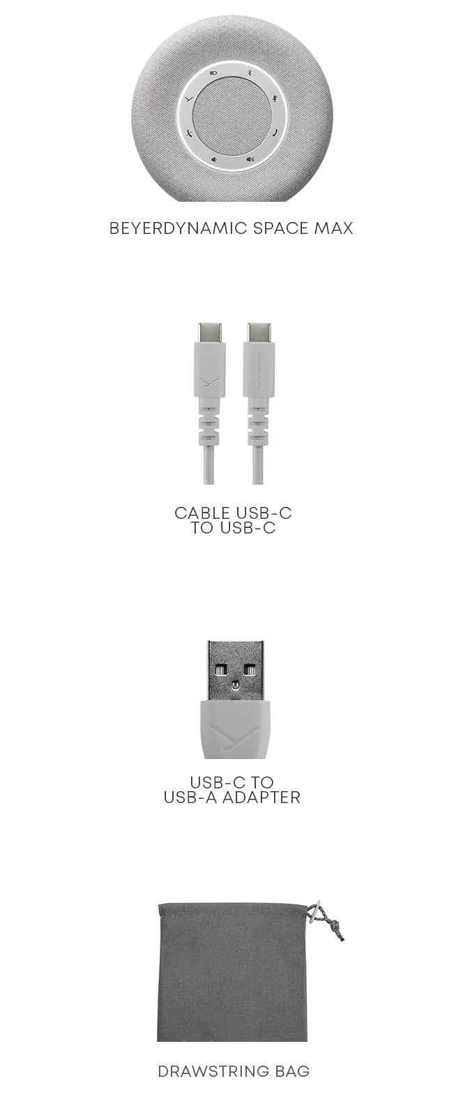 SPACE MAX charcoal (B-Stock): Wireless Bluetooth® Speakerphone