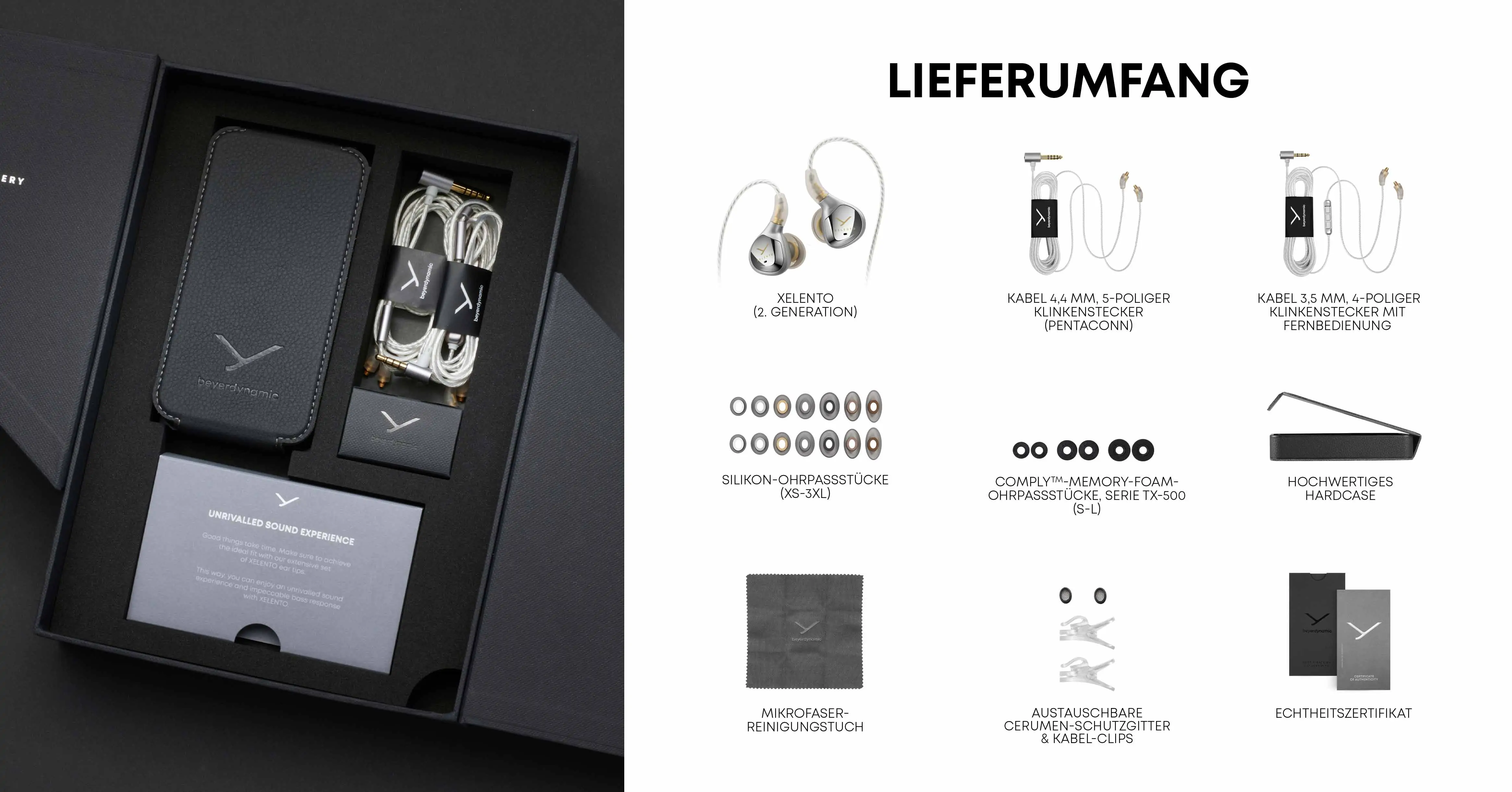 Lieferumfang Xelento remote