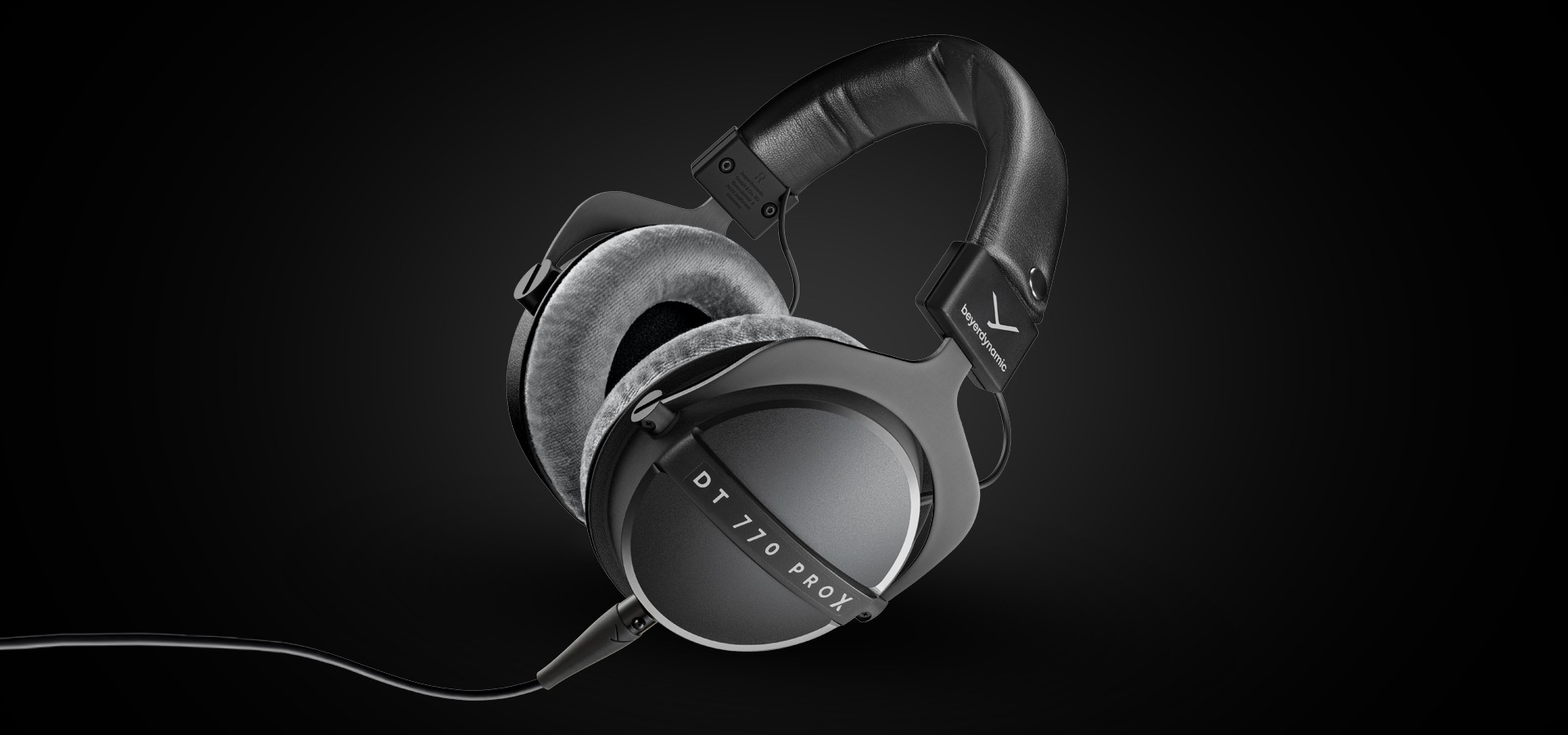 DT 770 PRO X side perspective of the headphones in an interactive hotspot widget