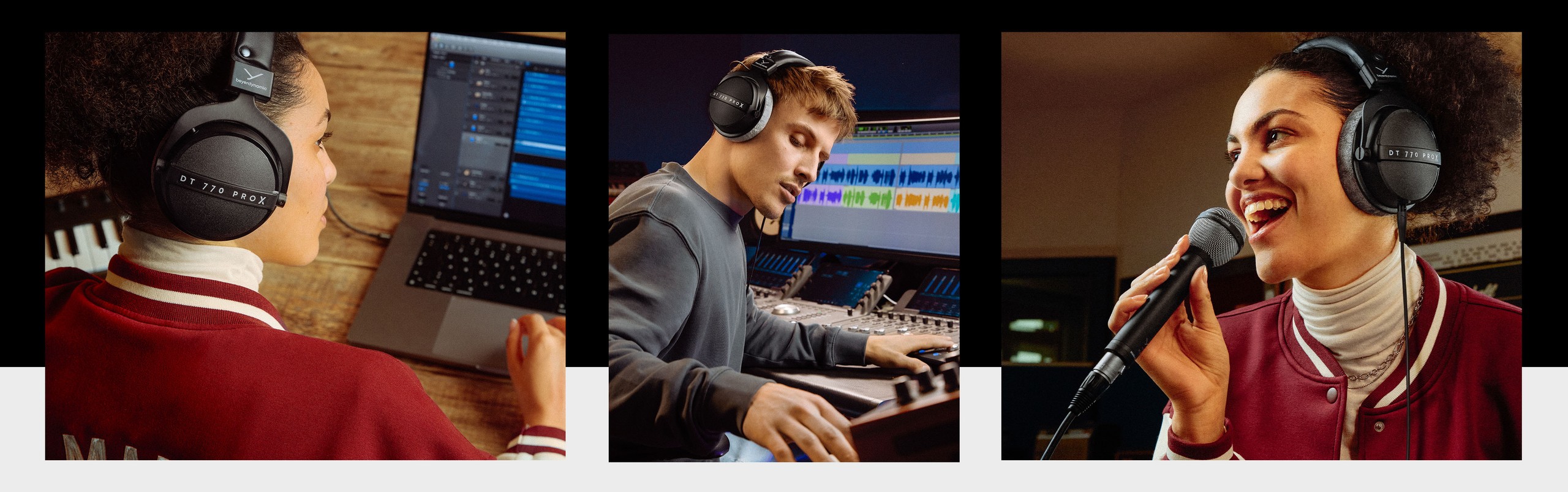 Image collage of DT 770 PRO X in various application scenarios