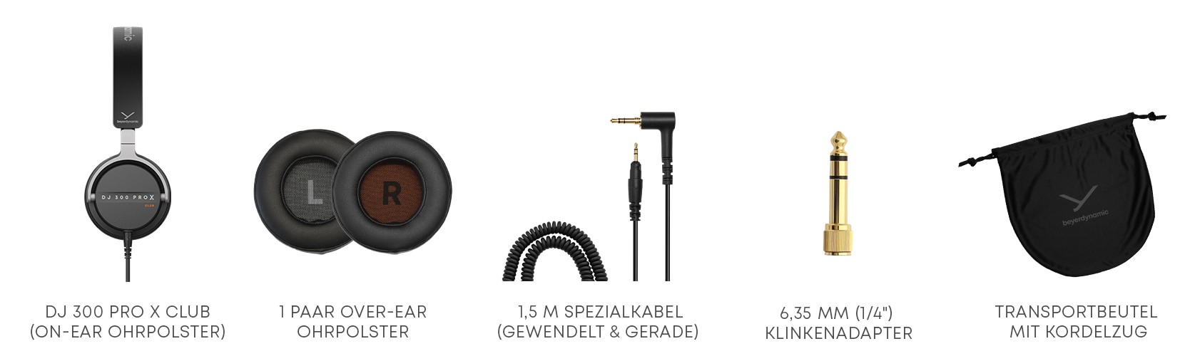 Lieferumfang DJ 300 PRO X CLUB | beyerdynamic