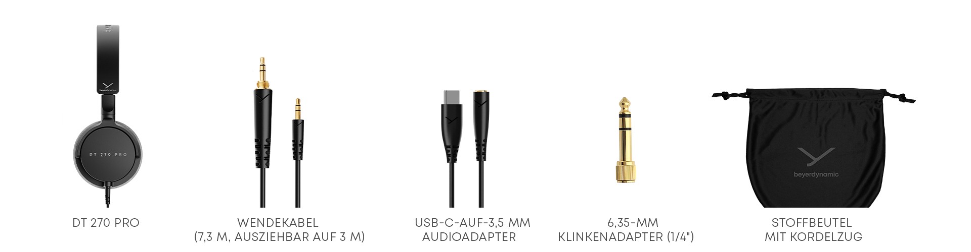 Lieferumfang DT 270 PRO beyerdynamic Lieferumfang DT 270 PRO beyerdynamic