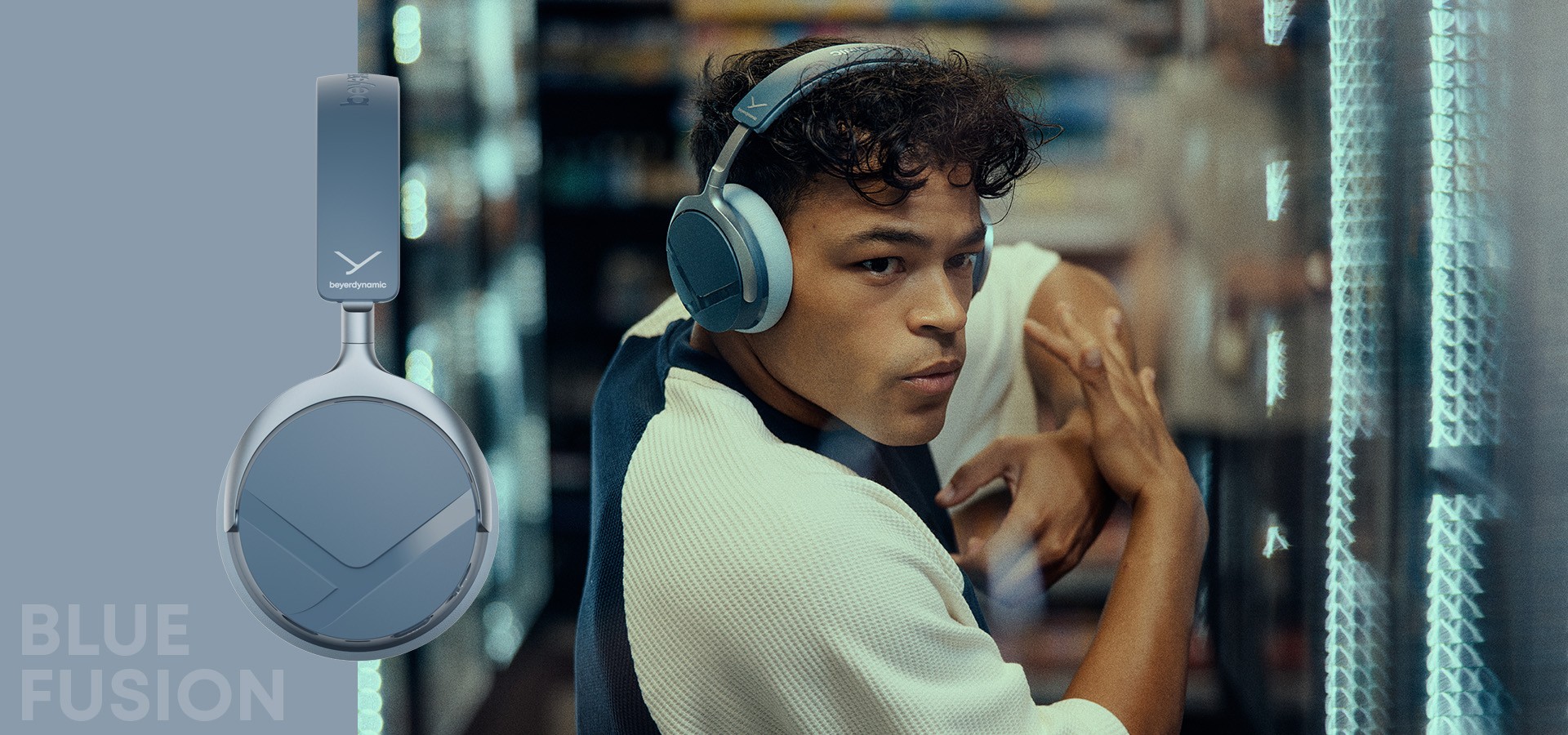 AVENTHO Y - Wireless Over-Ear-Kopfhörer in Blue Fusion