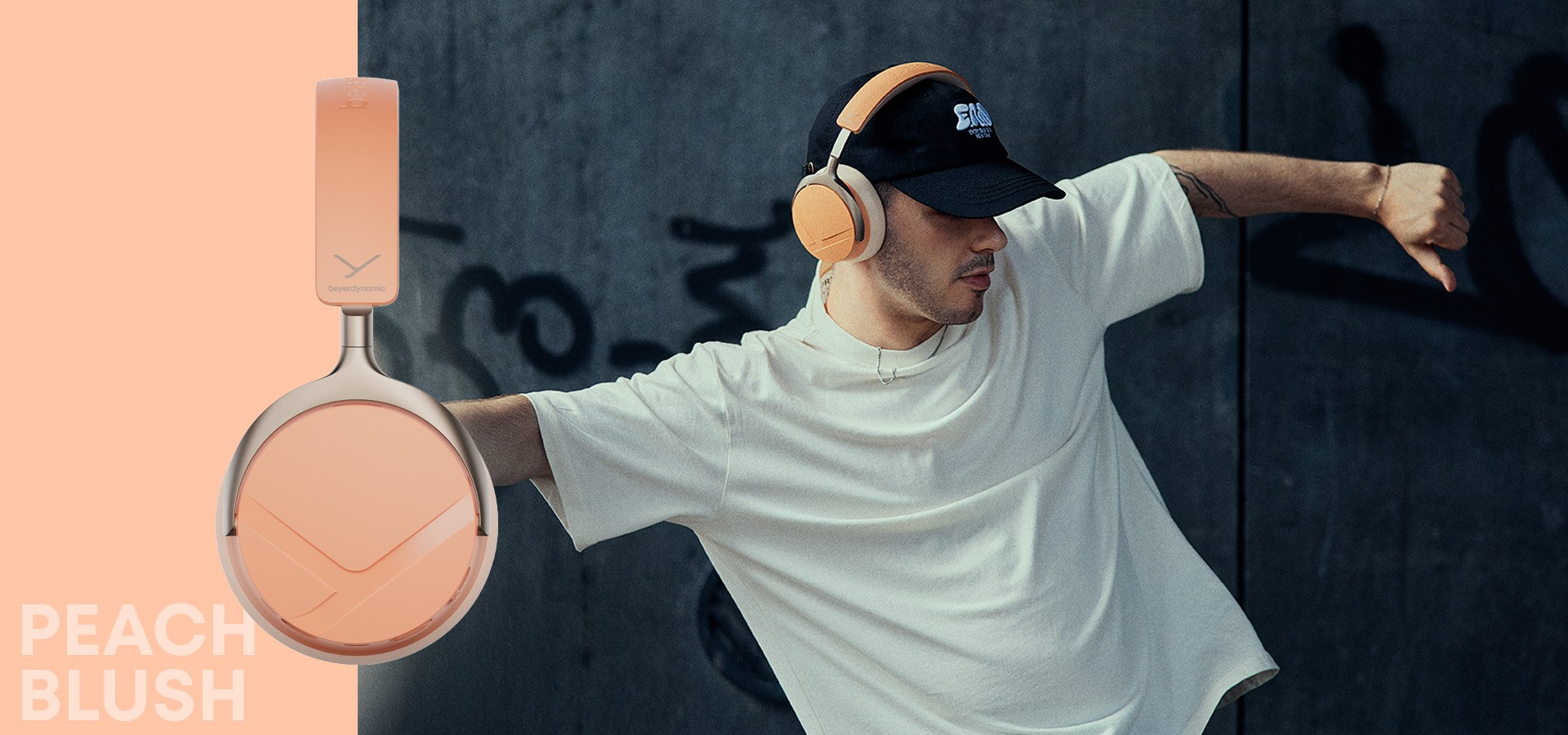 AVENTHO Y - Wireless Over-Ear-Kopfhörer in Peach Blush
