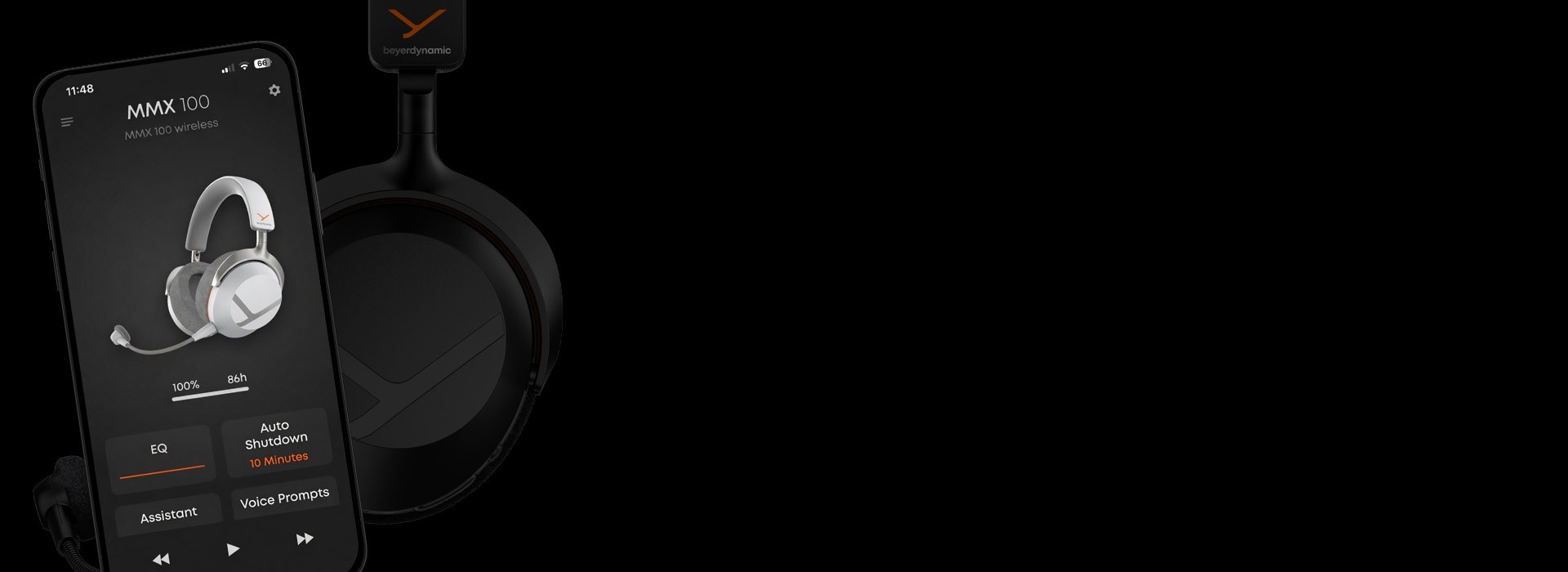 Sound just the way you like it. With the  <font color="#ff5900">beyerdynamic app</font>.
