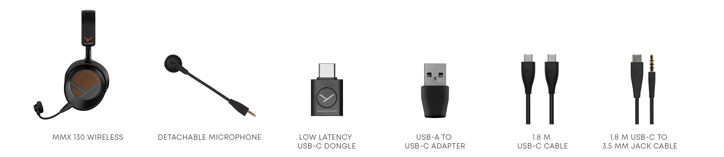 MMX 130 wireless Package Contents | beyerdynamic